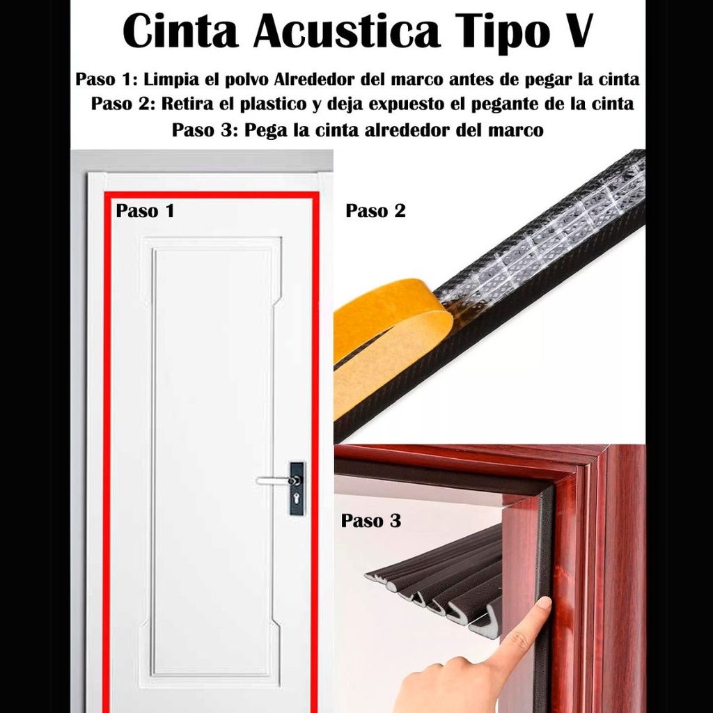 Tira De Sellado Tipo V De 10x5.5 mm x 5 mts 