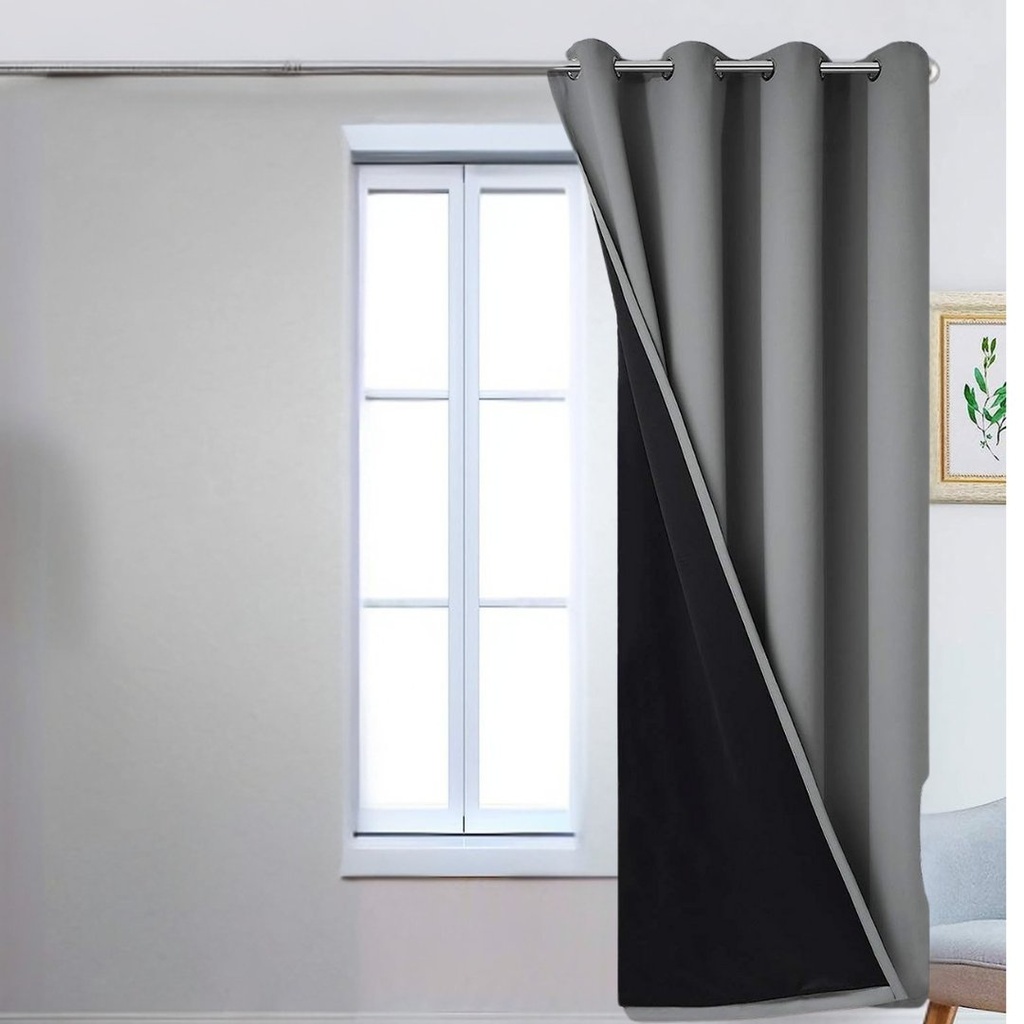 Cortina Gris Claro Doble Forro CCDF01