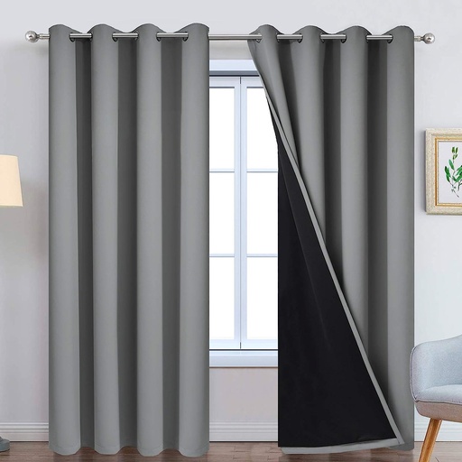 Cortina Gris Claro Doble Forro CCDF01