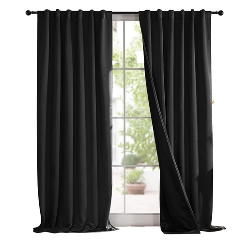 Cortina Termoacustica Negra Doble Forro CNDF01